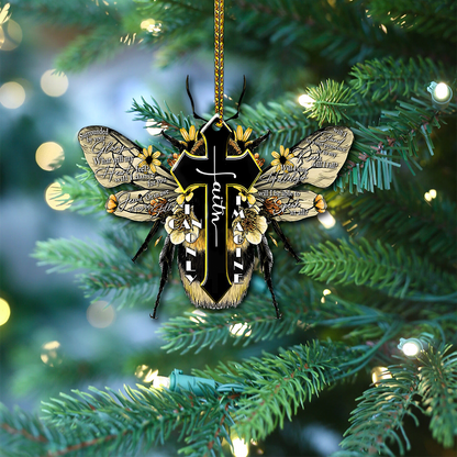 Custom Shape Acrylic/Wood Ornament Bee I can only imagine