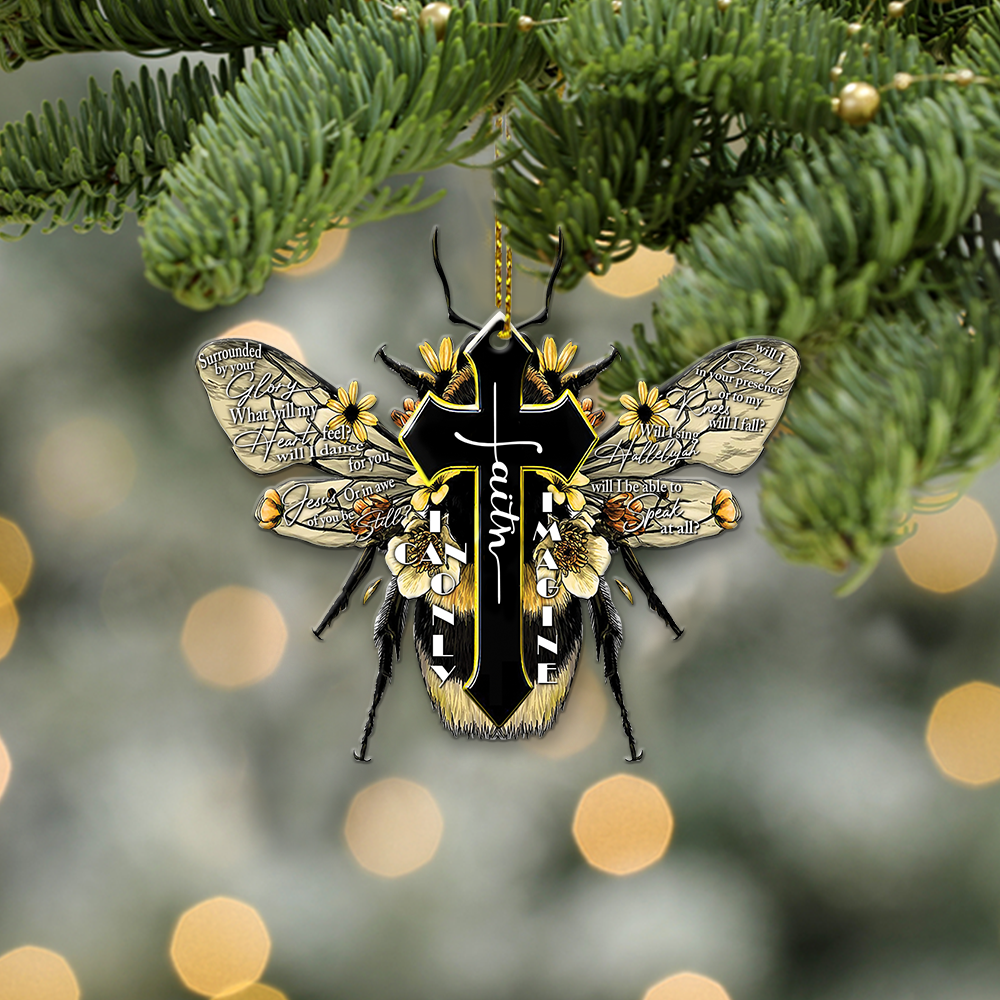 Custom Shape Acrylic/Wood Ornament Bee I can only imagine