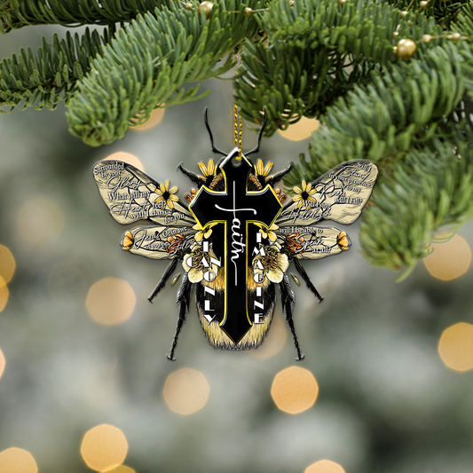 Custom Shape Acrylic/Wood Ornament Bee I can only imagine