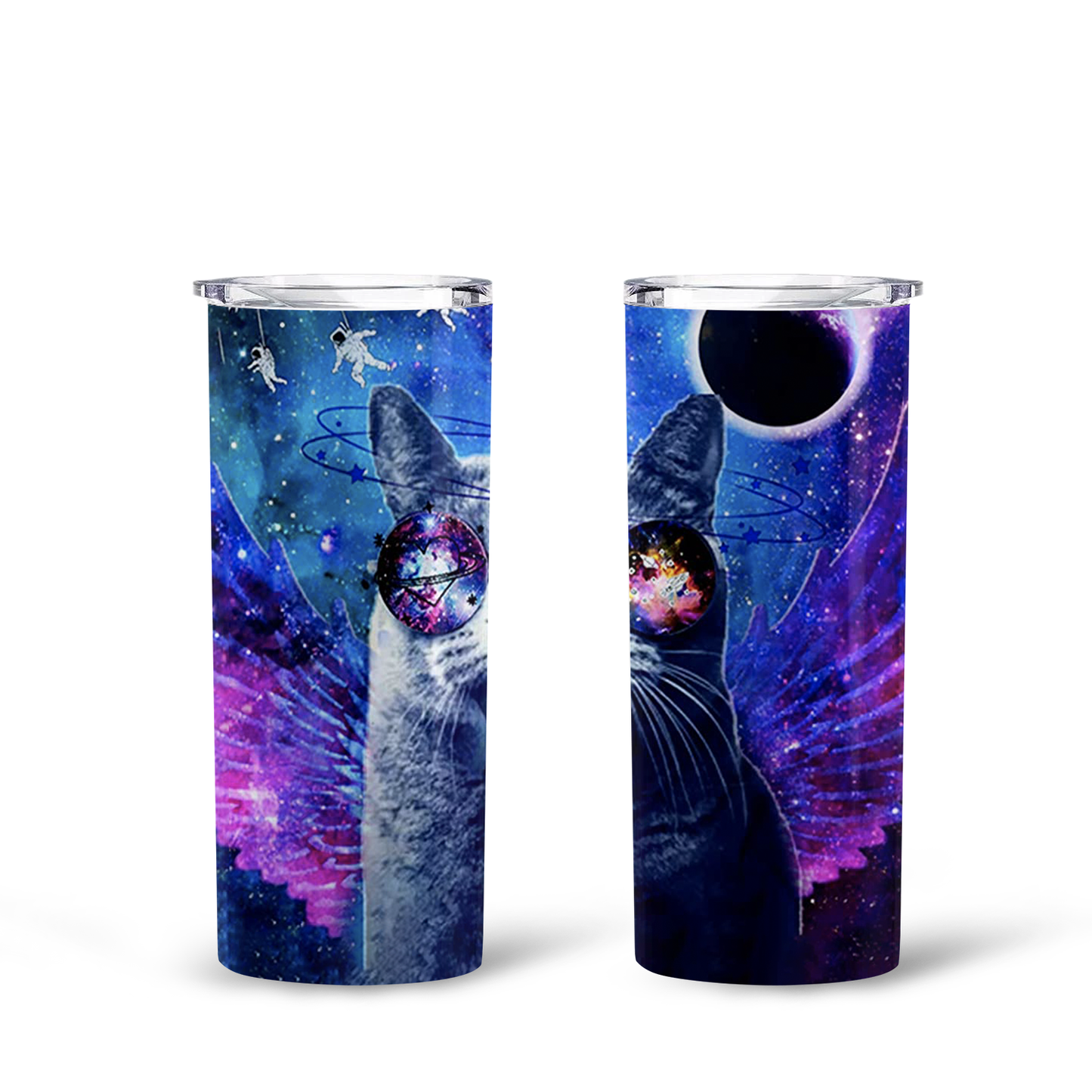 Galaxy Cat All-over Print Skinny Tumbler