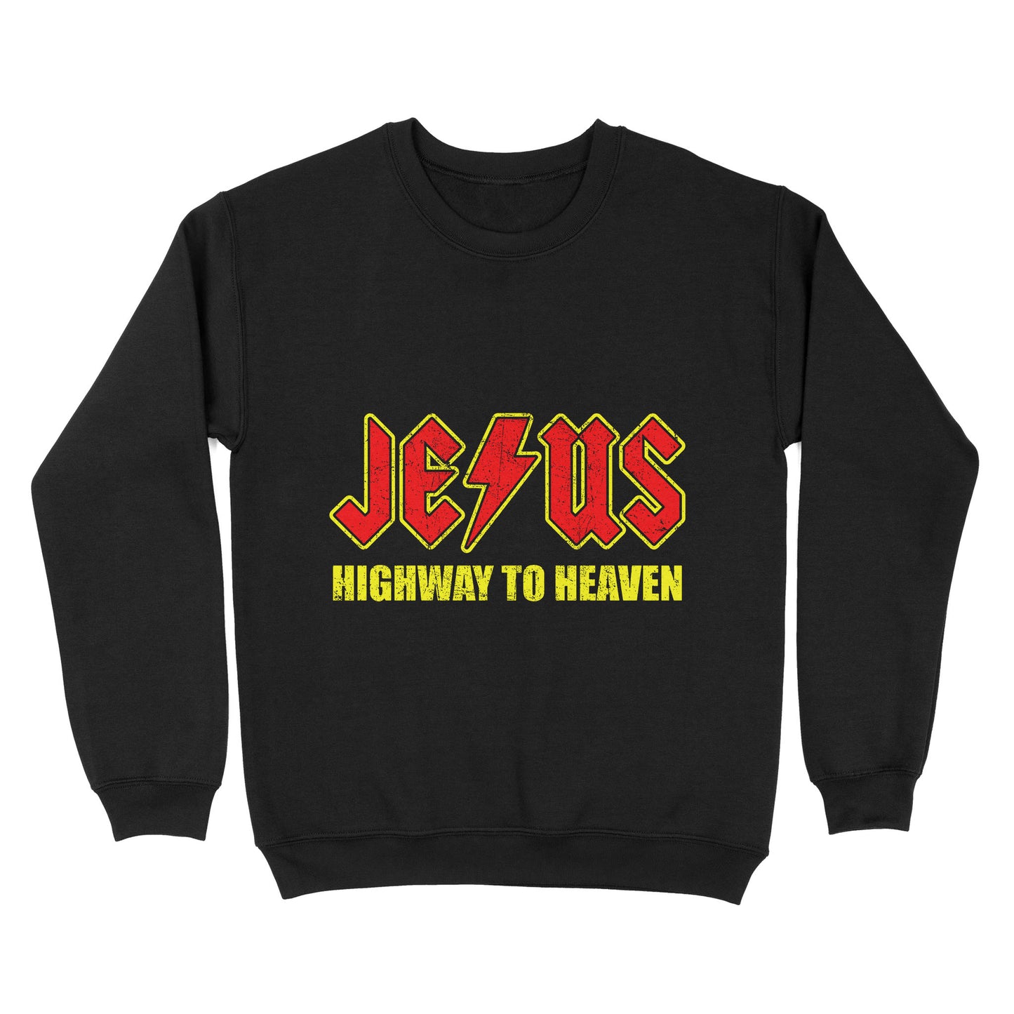 Jesus highway to heaven Standard Crew Neck Sweatshirt