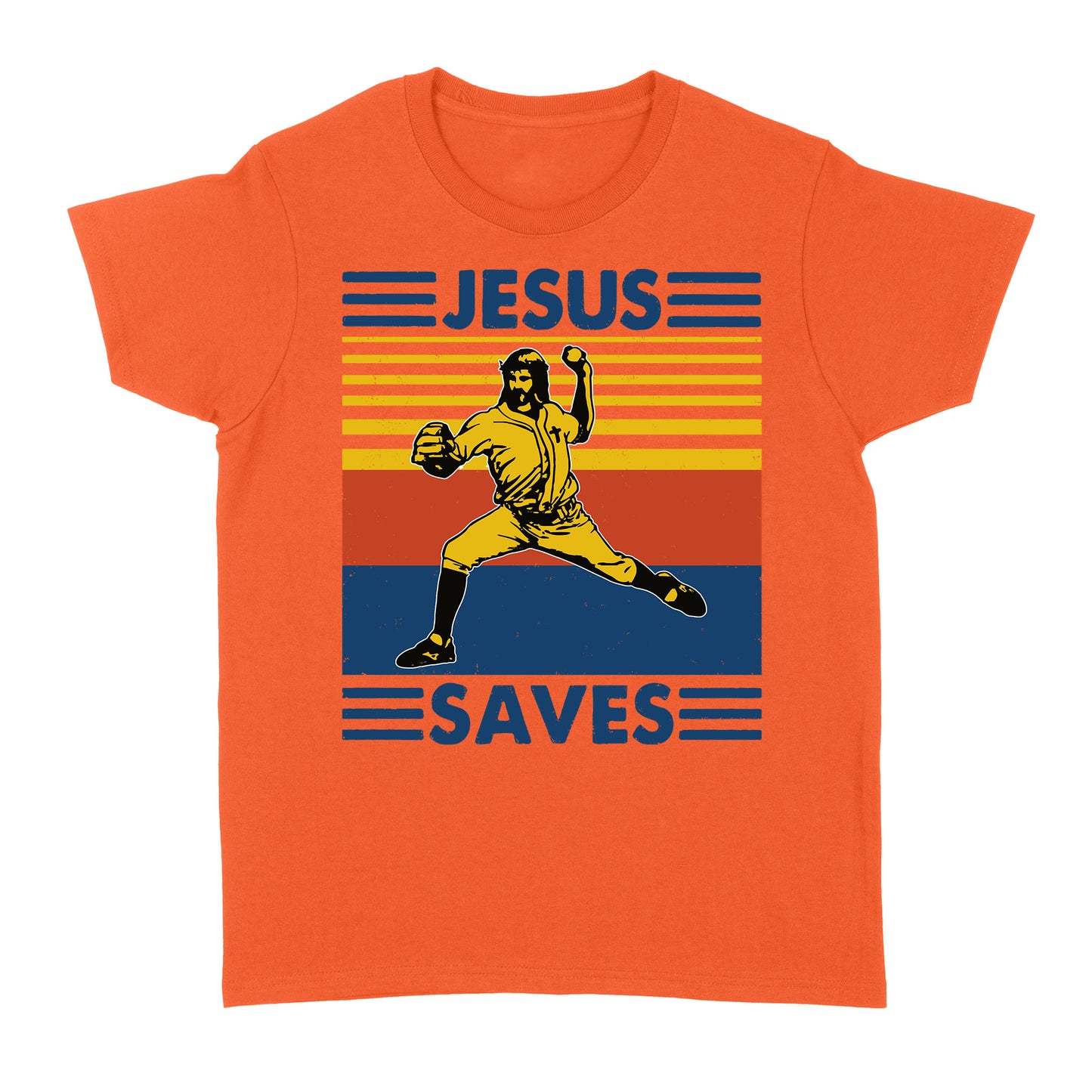 Jesus Saves Funny Vintage Baseball Standard Women's T-shirt