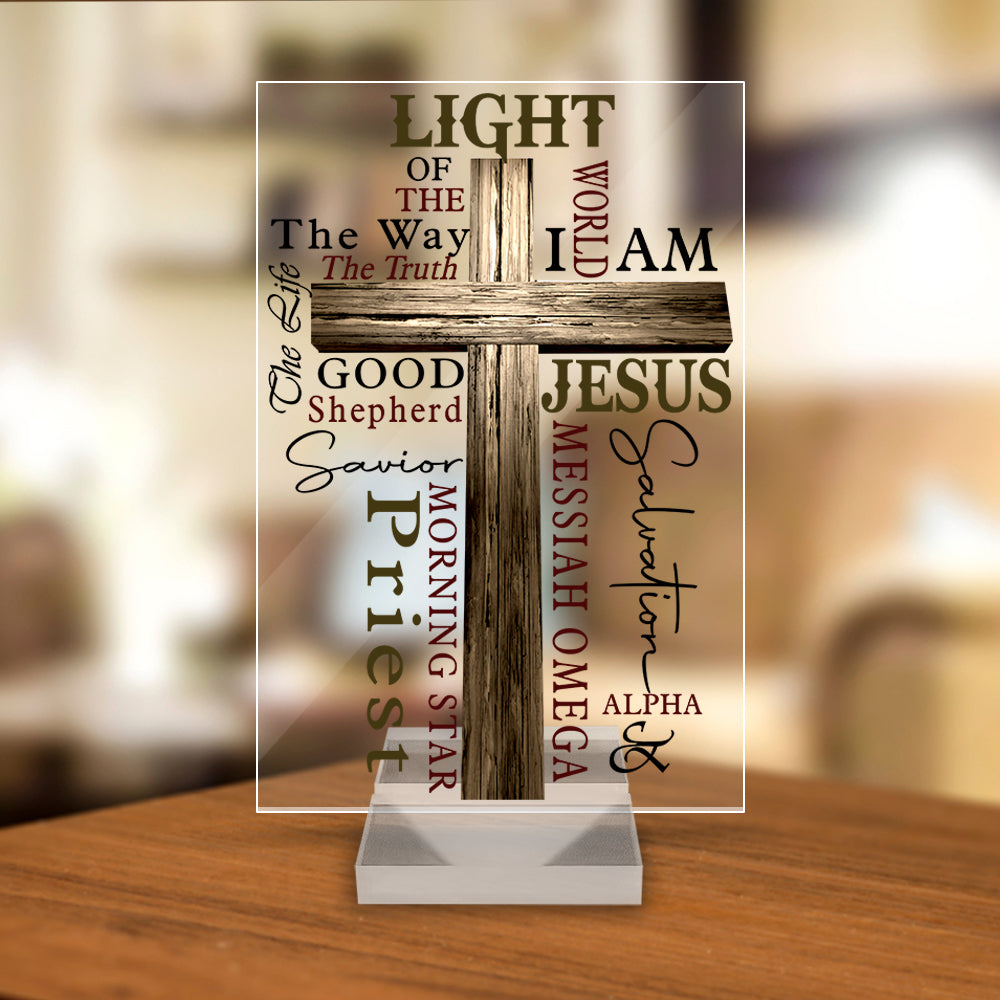 Light of The World John 8:12 Bible Verse Acrylic Plaque