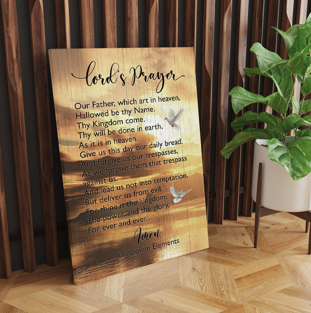 Lord's Prayer Our Father Which Art In Heaven Canvas Prints