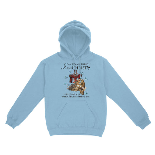 I Can Do All Thing Christ Jesus Lion and Lamb Dove Hoodie