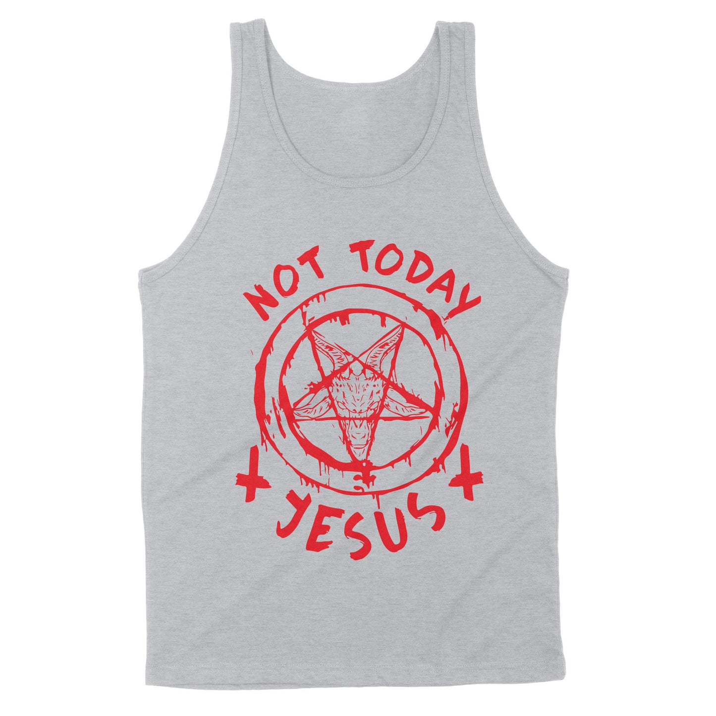 not today Jesus - Satan symbol Standard Tank