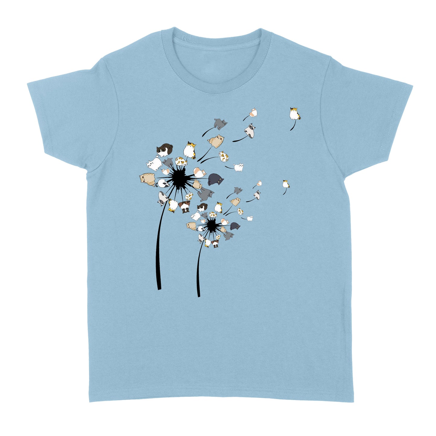 Dandelion Cats Flower Colorful Pet Cat Standard Women's T-shirt