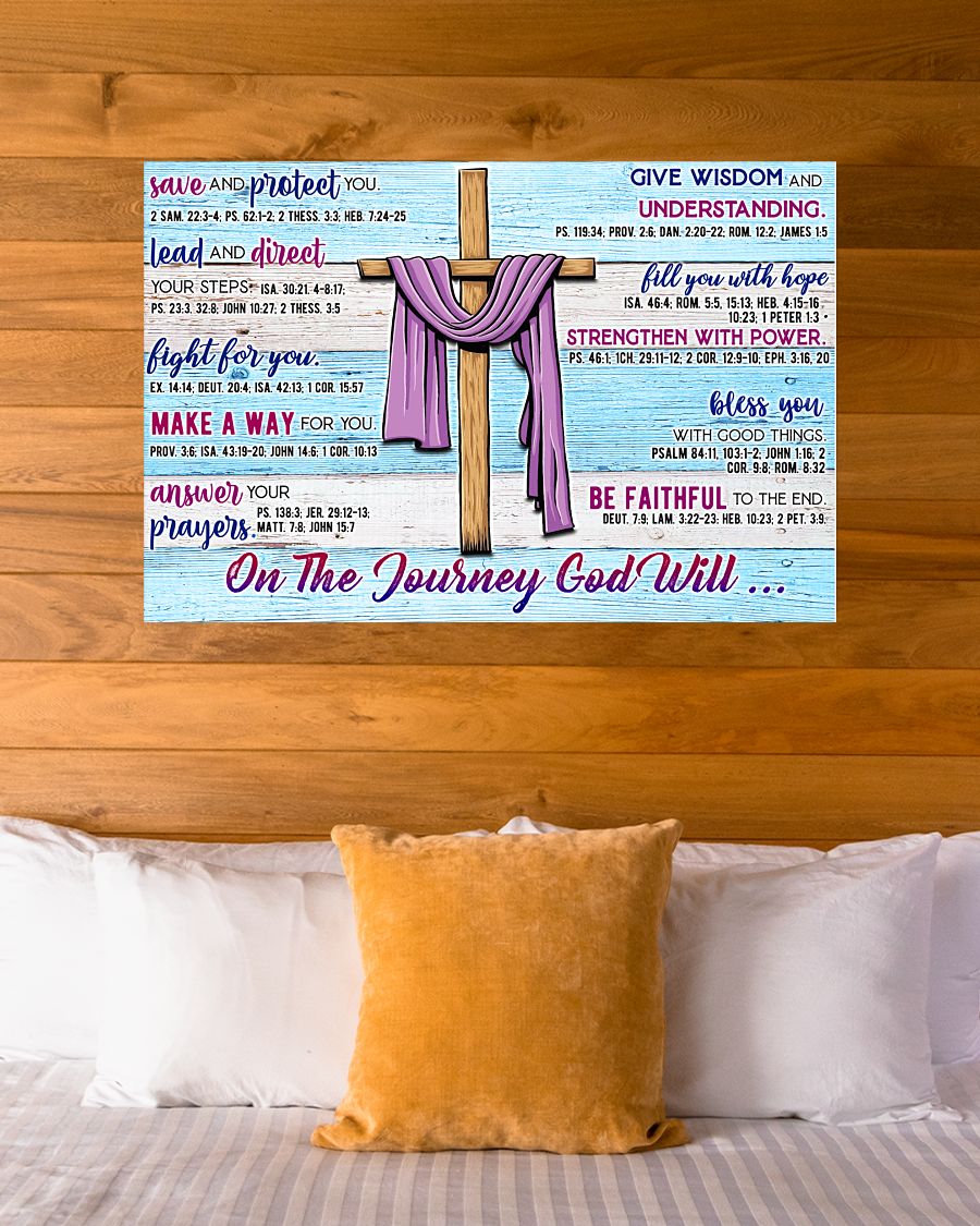 On the Journey God Will Standard Poster
