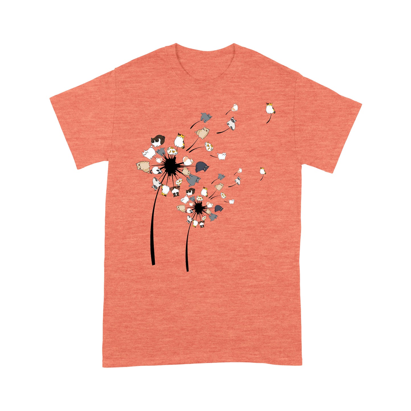 Dandelion Cats Flower Colorful Pet Cat Premium T-shirt