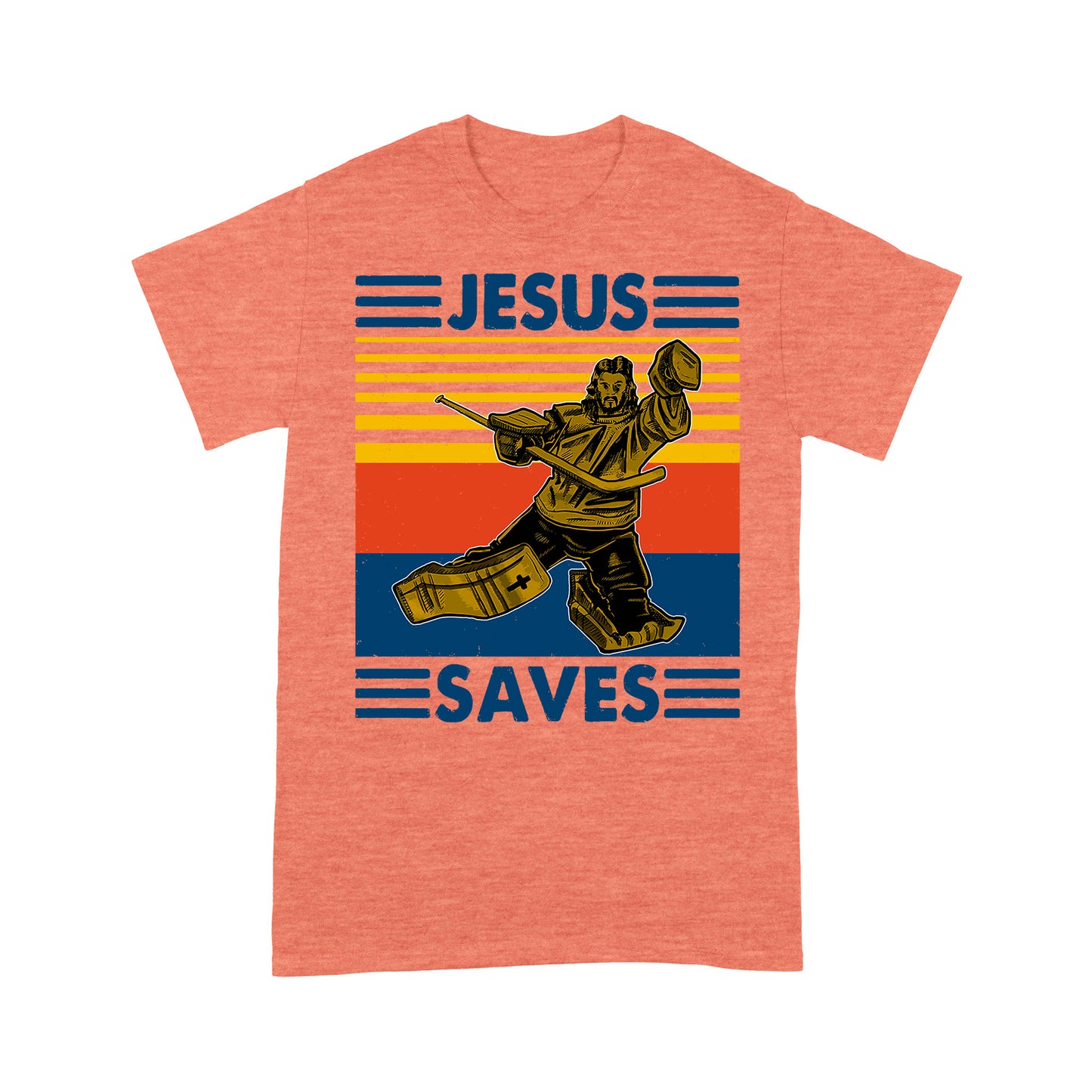 Jesus Saves Funny Vintage Hockey Ice Hockey Premium T-shirt