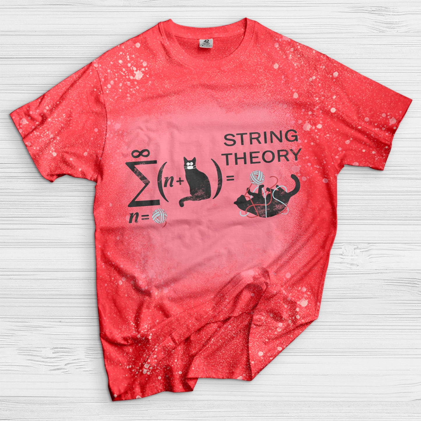 String Theory Cats Bleached T-Shirt