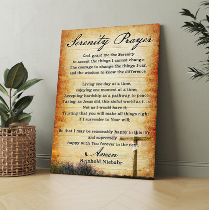 Serenity Prayer God Grant Me The Serenity To Accept The Things I Cannot Change Canvas Prints