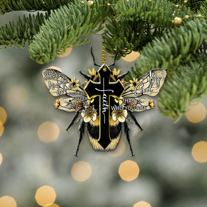 Custom Shape Acrylic/Wood Ornament Bee Miracle Worker Promise Keeper