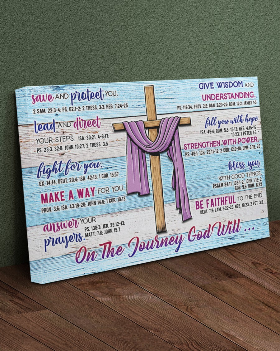 Matte Canvas (1.25") On the Journey God Will