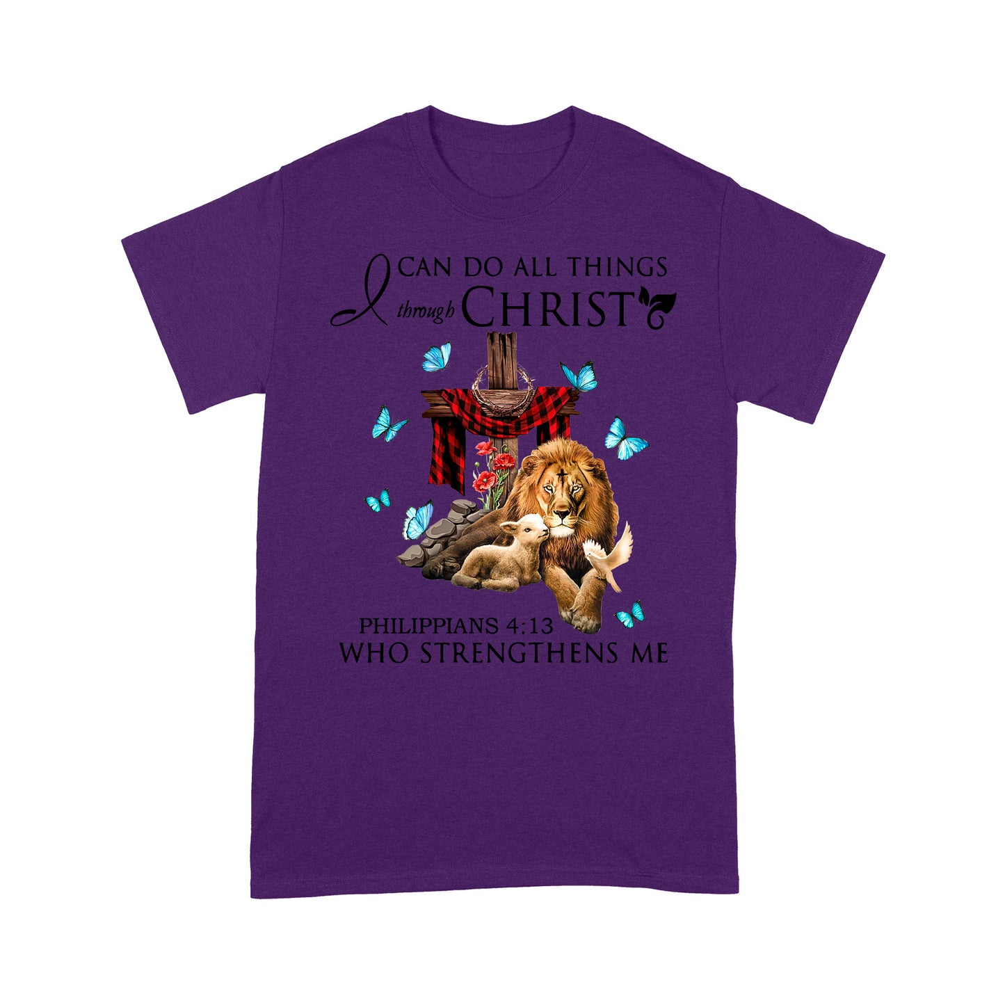 I Can Do All Thing Christ Jesus Lion and Lamb Dove T-Shirt