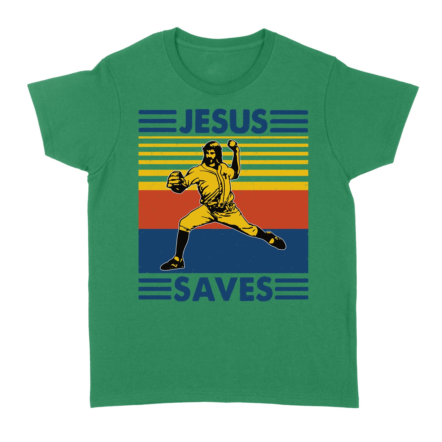 Jesus Saves Funny Vintage Baseball Standard Women's T-shirt