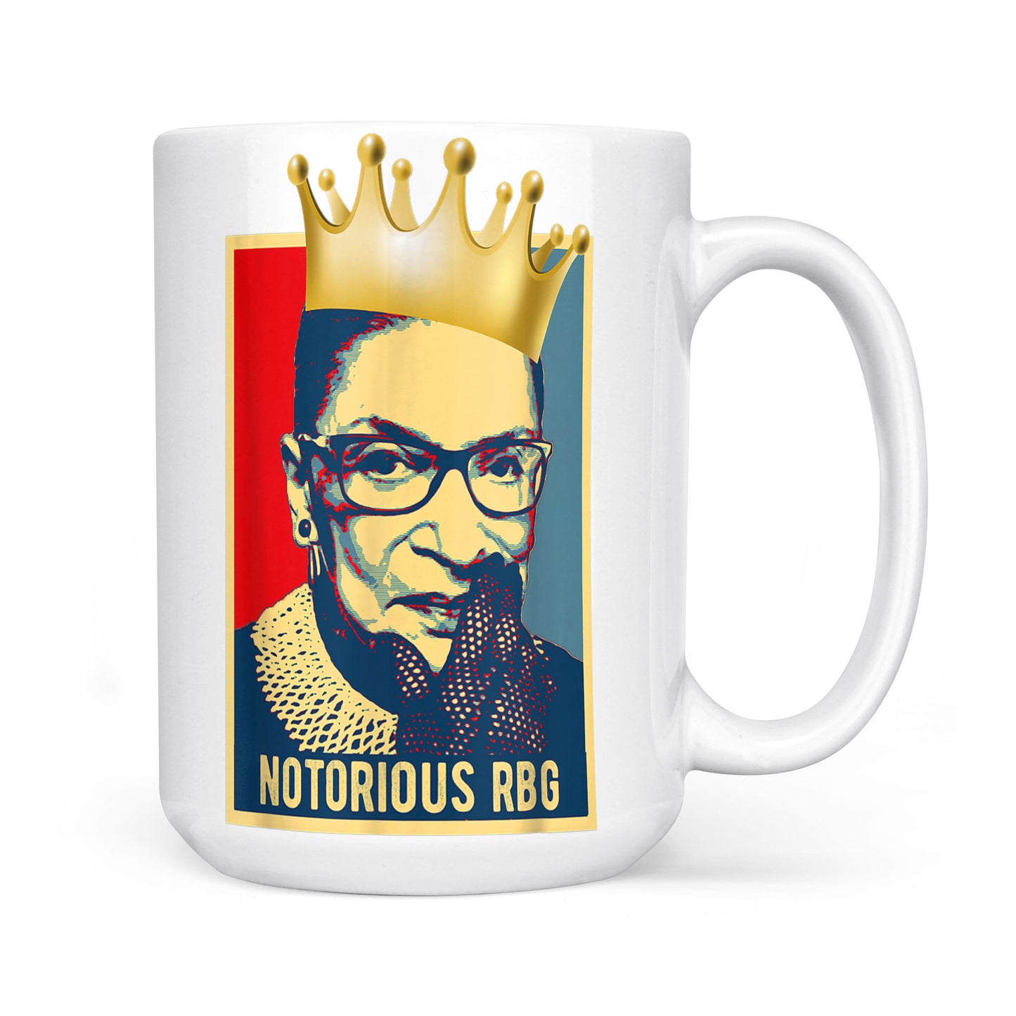 Vintage Notorious RBG - White Edge-to-Edge Mug