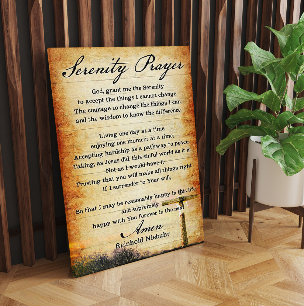 Serenity Prayer God Grant Me The Serenity To Accept The Things I Cannot Change Canvas Prints