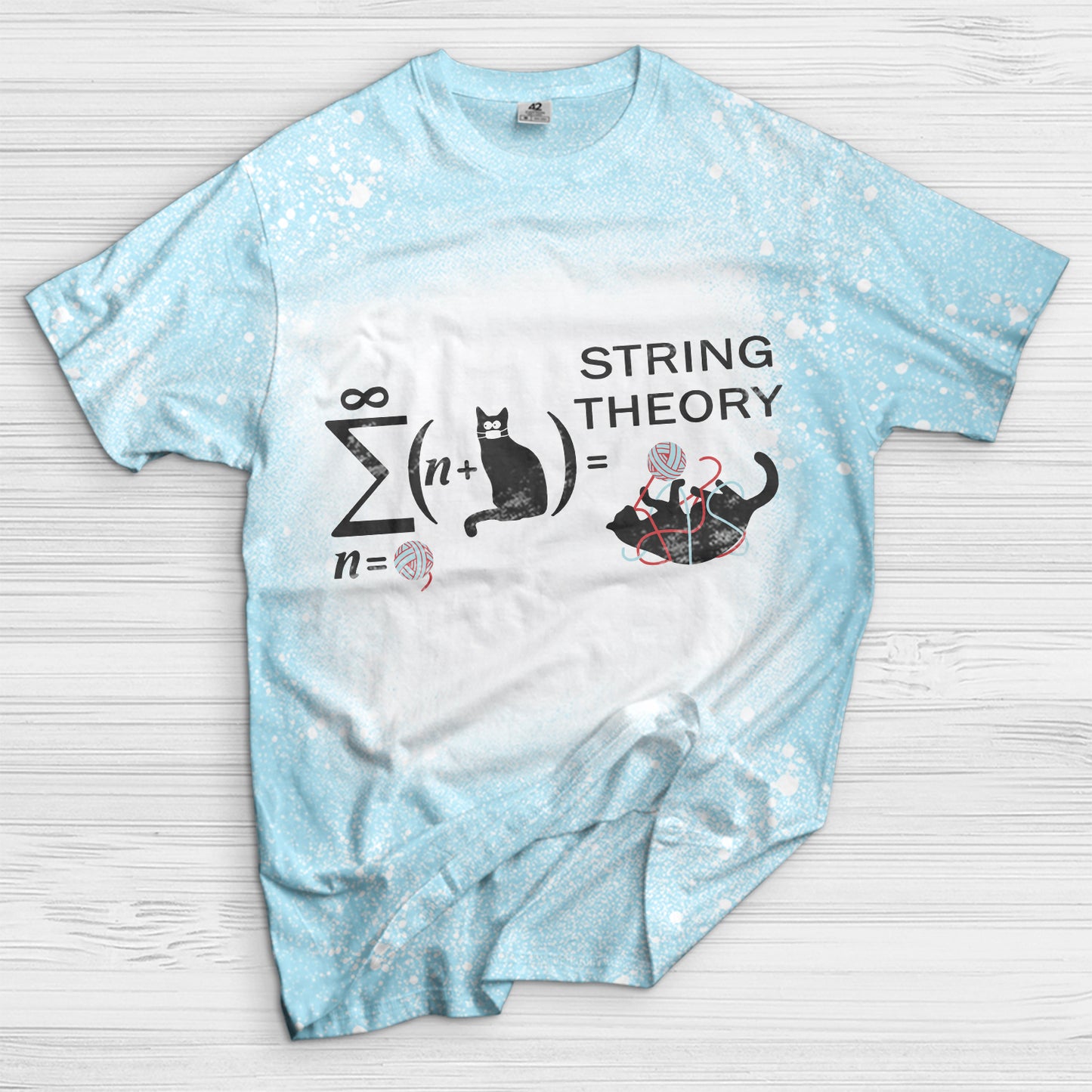 String Theory Cats Bleached T-Shirt