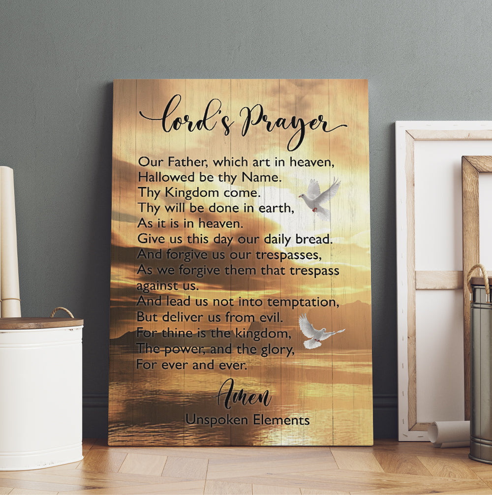 Lord's Prayer Our Father Which Art In Heaven Canvas Prints