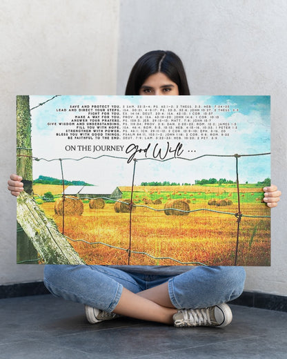 On the Journey God Will Farmer Matte Canvas (1.25")