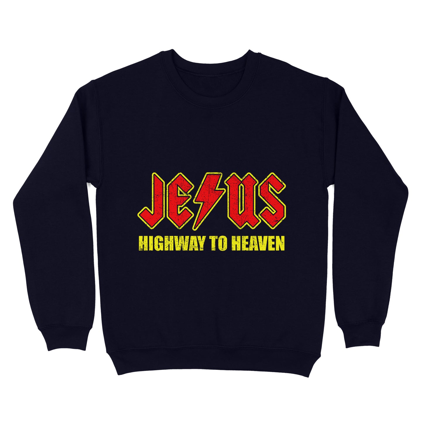 Jesus highway to heaven Standard Crew Neck Sweatshirt