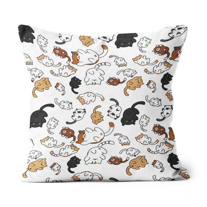 Cats All-over Print Suede Throw Pillow