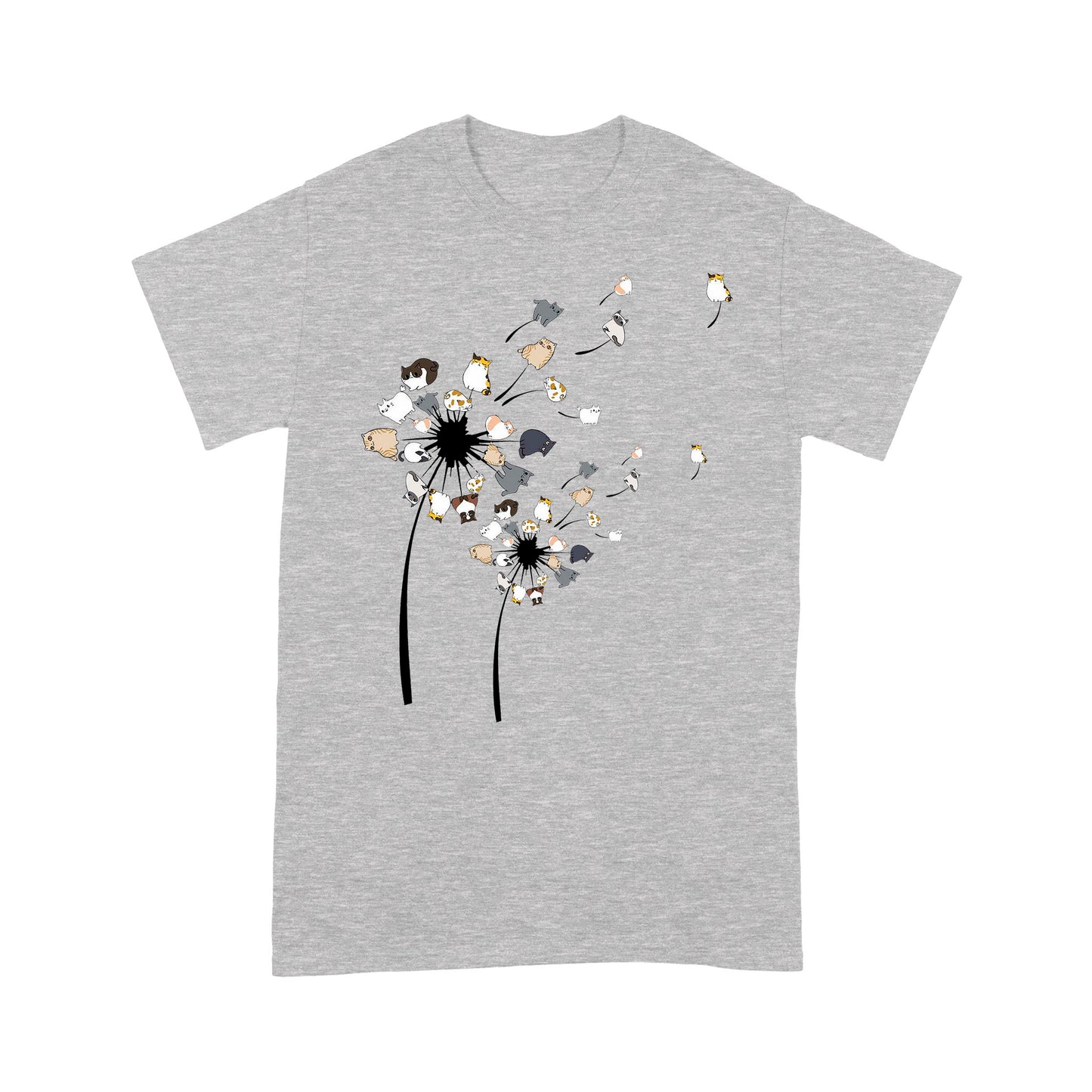 Dandelion Cats Flower Colorful Pet Cat Standard T-Shirt