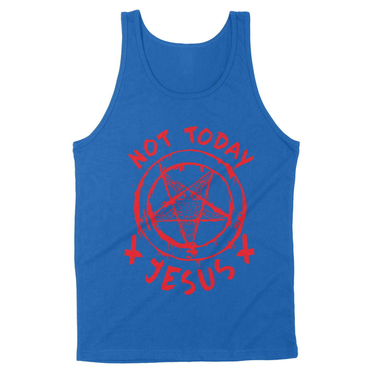 not today Jesus - Satan symbol Standard Tank