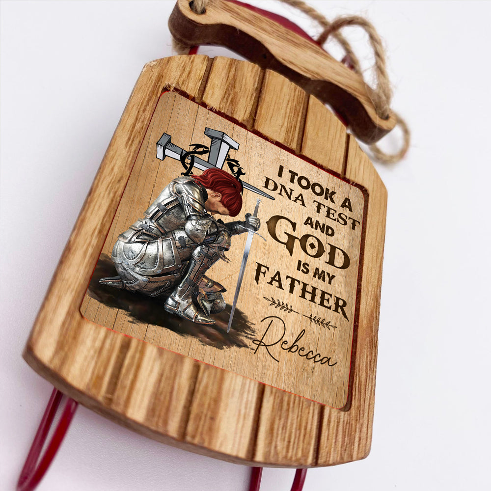 Personalized Woman Warrior I Took A DNA Test And God Is My Father Sled Ornament