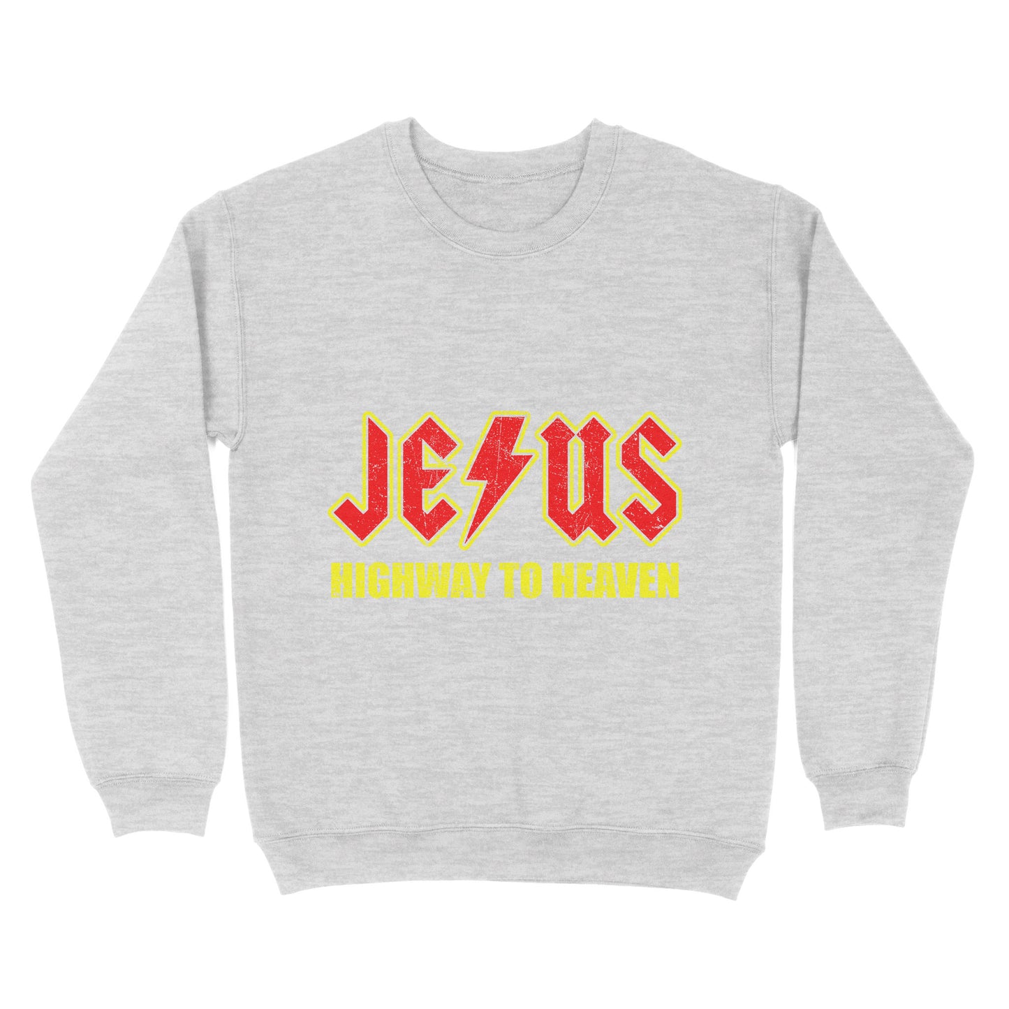 Jesus highway to heaven Standard Crew Neck Sweatshirt