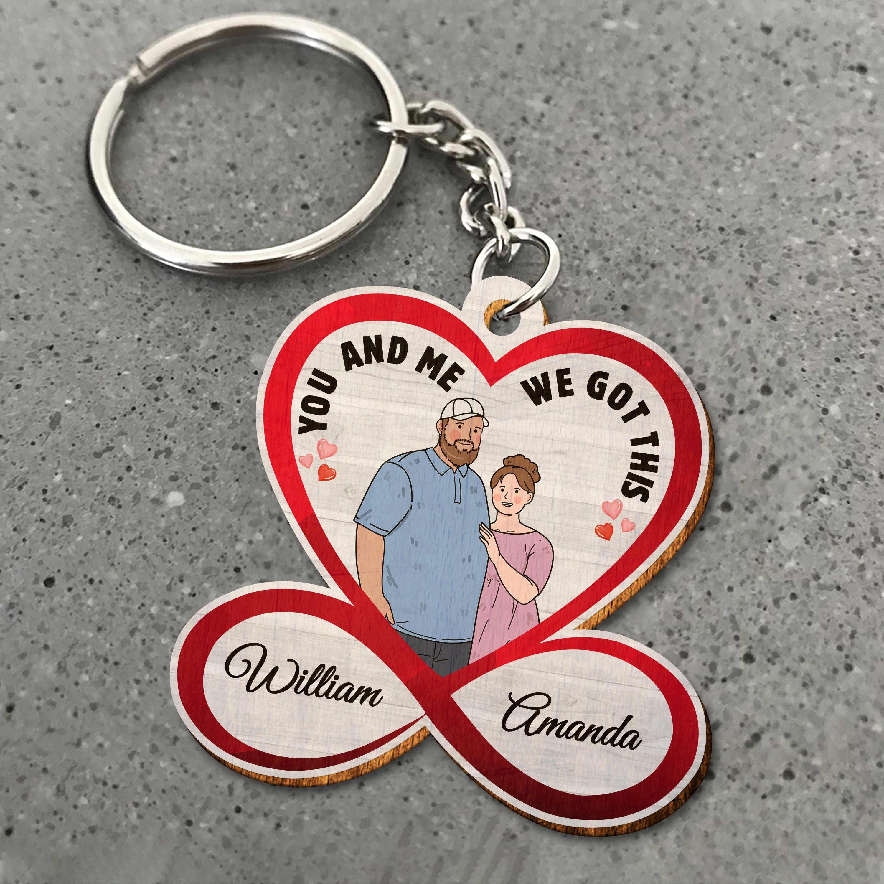 Personalized Infinity Couple Fat Funny Hugging You And Me We Got This ...