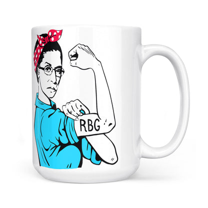 Notorious RBG Unbreakable Mug Ruth Bader Ginsburg Dissent - White Edge-to-Edge Mug