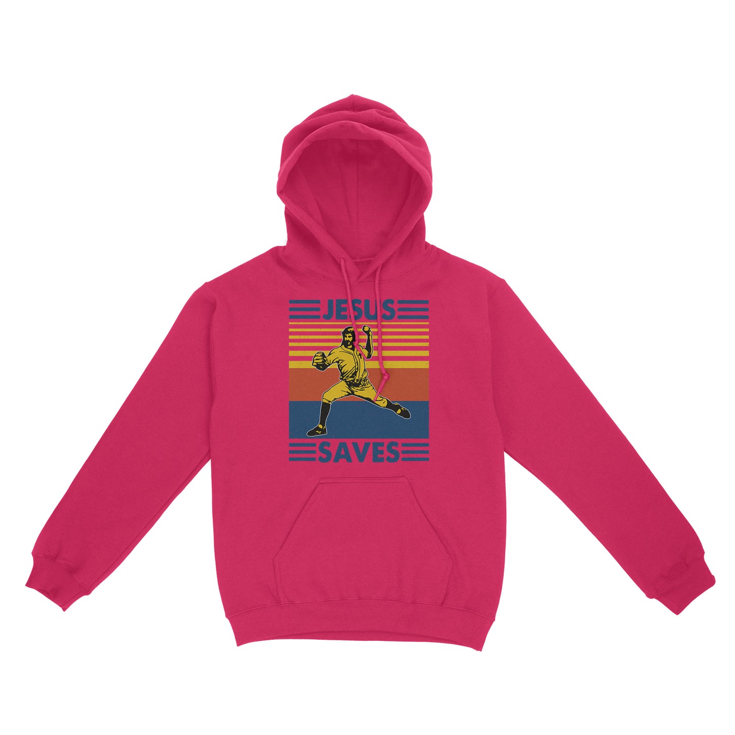 Jesus Saves Funny Vintage Baseball Standard Hoodie