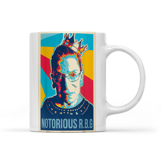 Vintage Notorious RBG - White Edge-to-Edge Mug