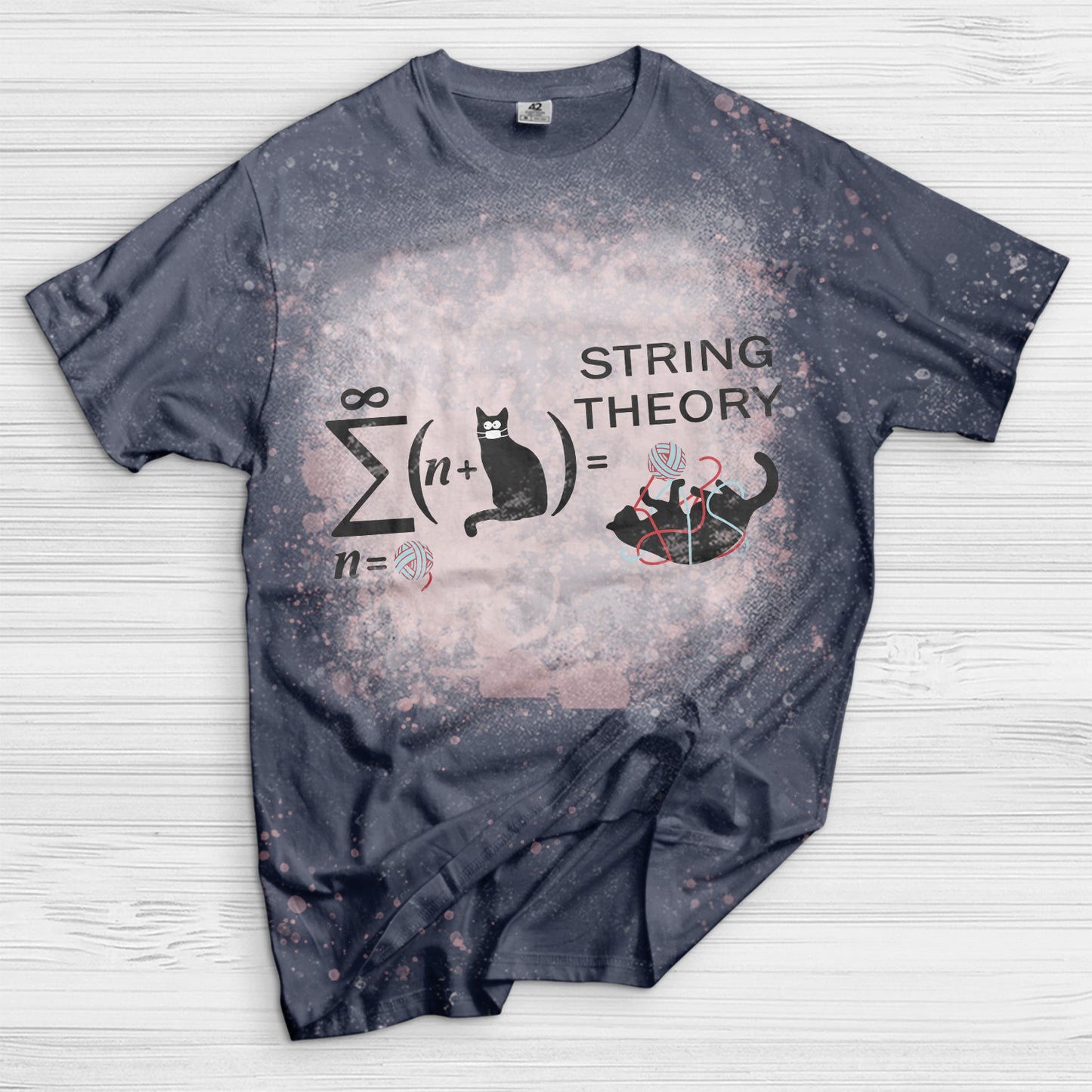 String Theory Cats Bleached T-Shirt