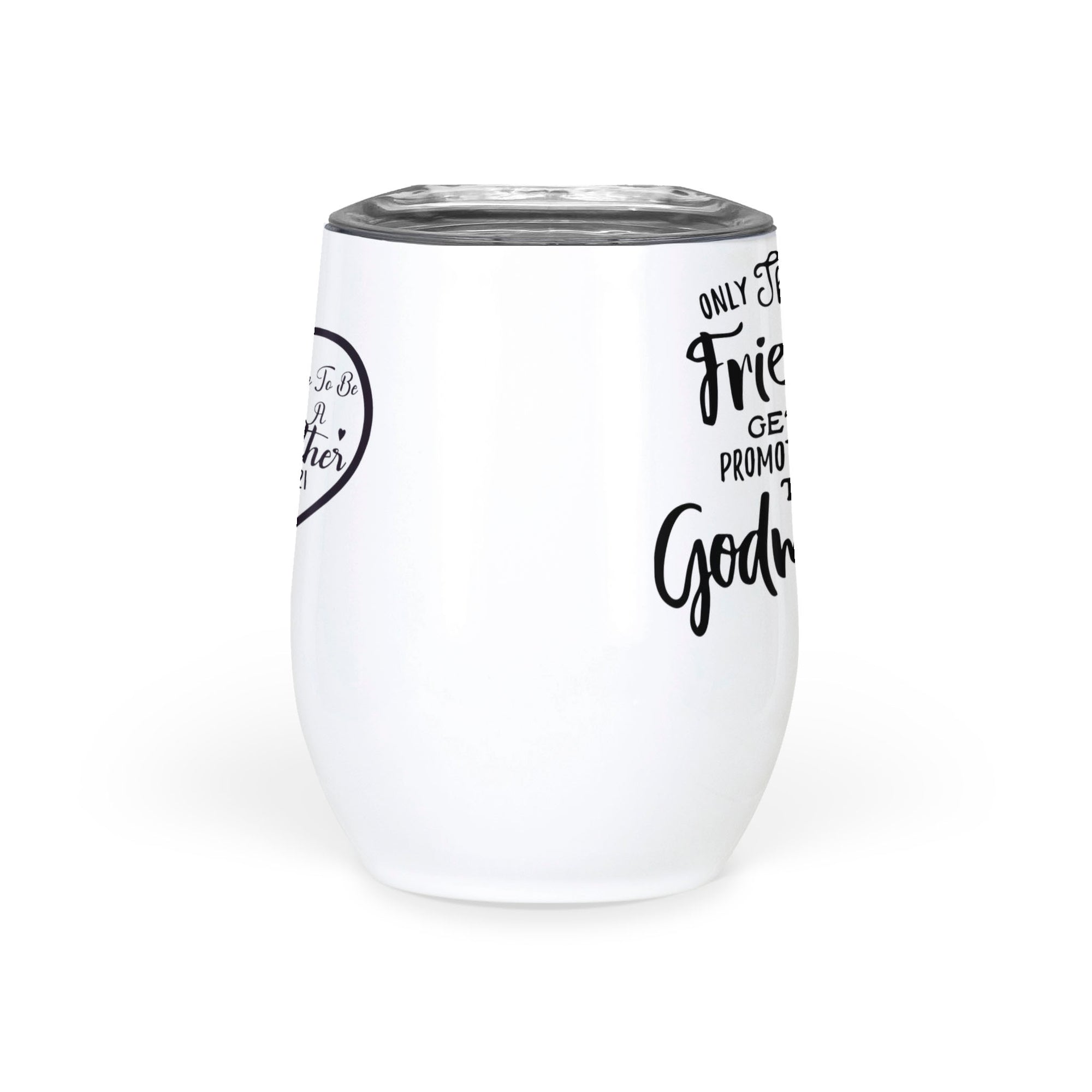 Godmother Gift | Best Friends Get Promoted to Godmother Wine Tumbler | Godmom to Be | Baptism Gift | Godmother Proposal | Best Friend Present Wine Tumbler