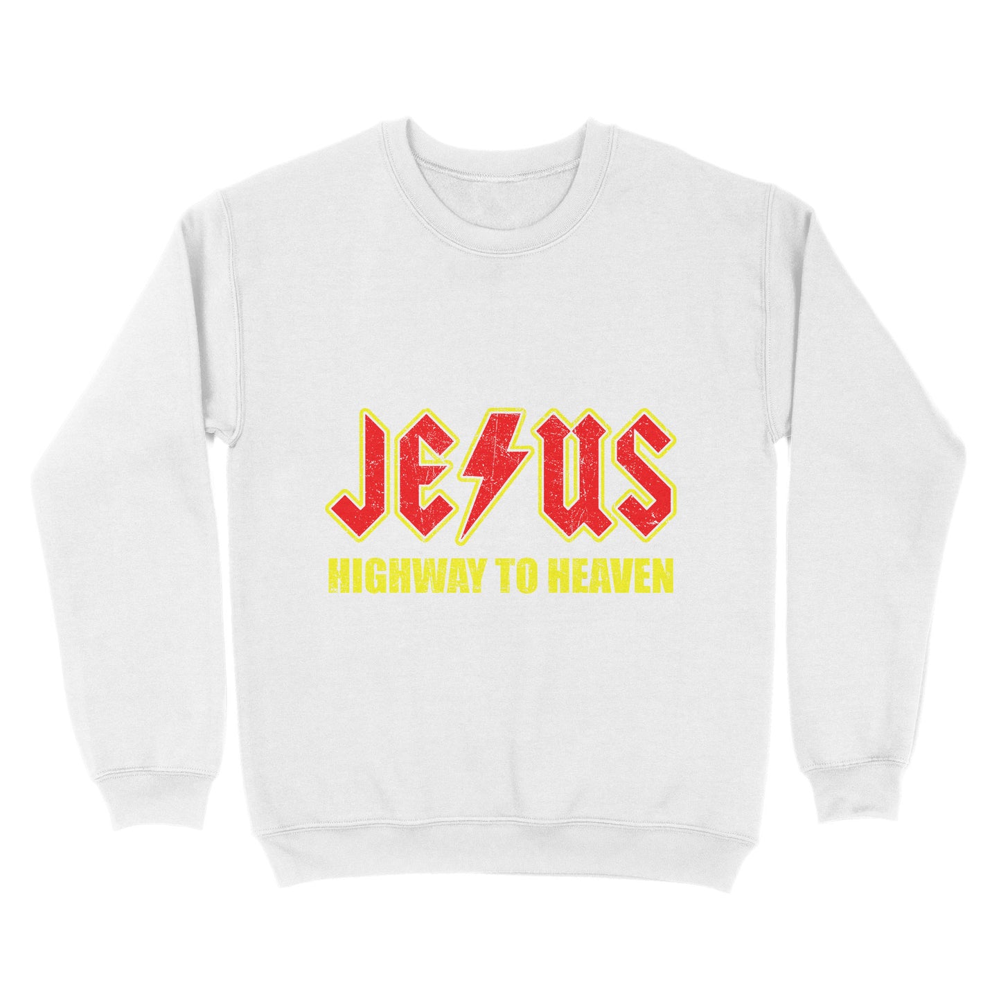 Jesus highway to heaven Standard Crew Neck Sweatshirt