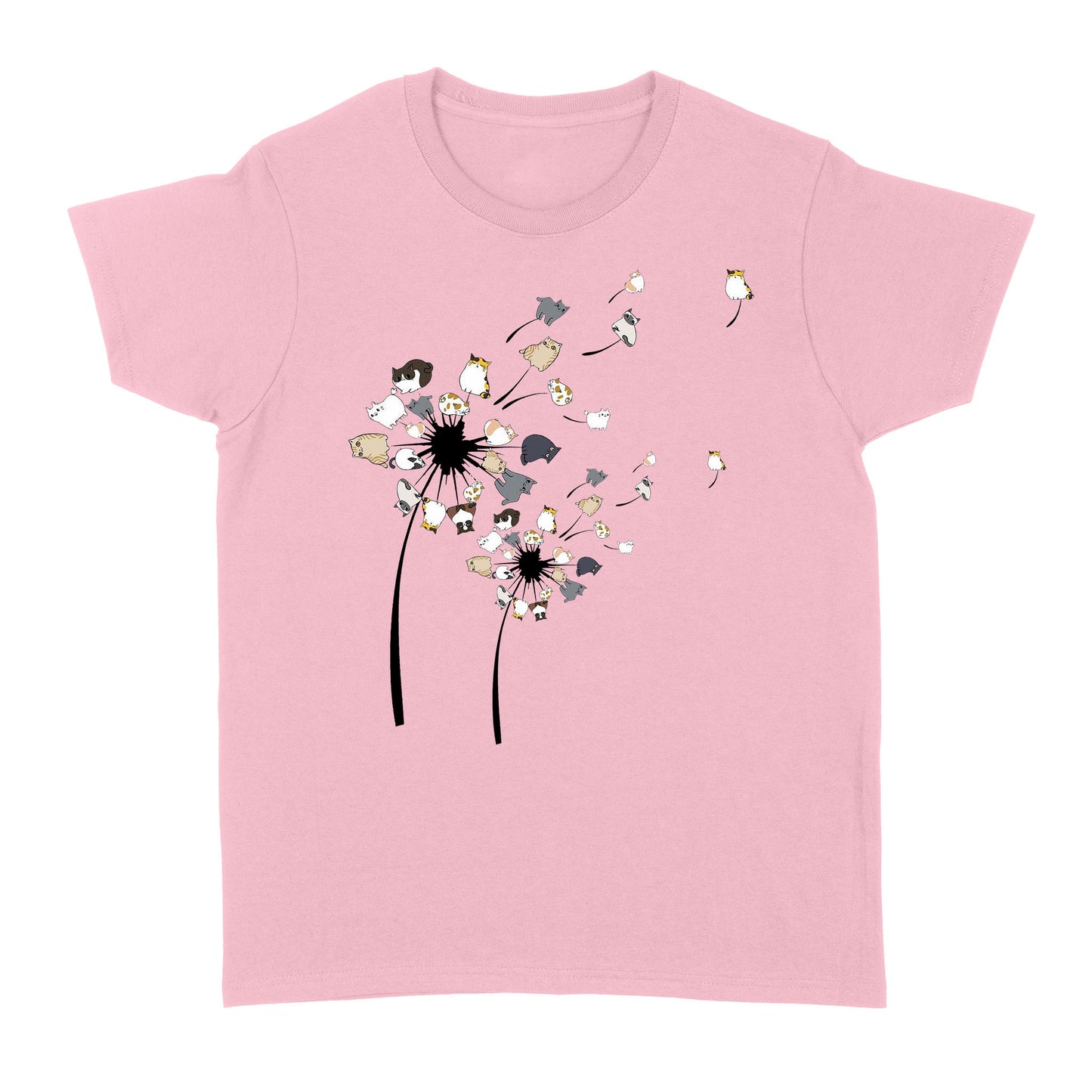 Dandelion Cats Flower Colorful Pet Cat Standard Women's T-shirt