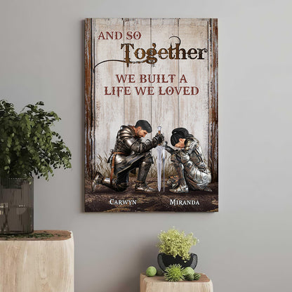 Personalized Couple Warrior Of God With Quote Love Poster Canvas