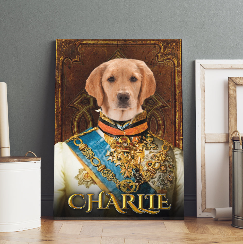 Personalized Dog The Prince Portraits Custom Dog Photo Portraits Digital File Canvas Prints And Poster