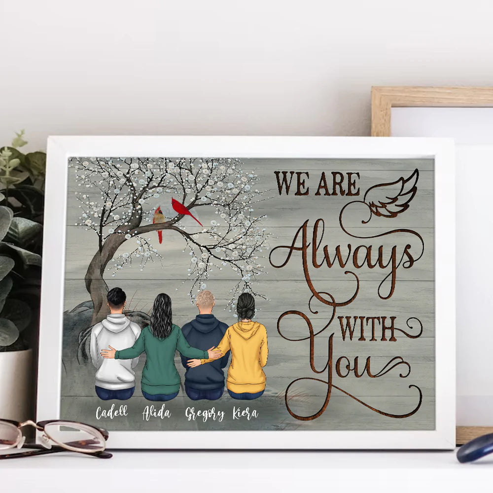 Personalized Memorial Family Members We Are Always With You Canvas Prints