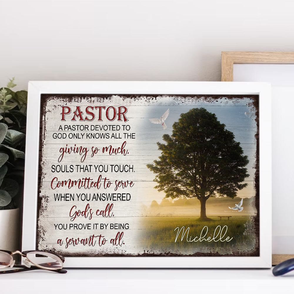Personalized Pastor Tree Of Life A Pastor Devoted To Giving So Much God ...