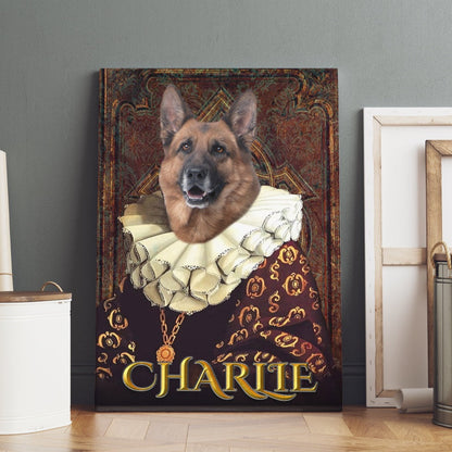 Personalized Dog The Duchess Portrait Digital File Canvas Prints And Poster