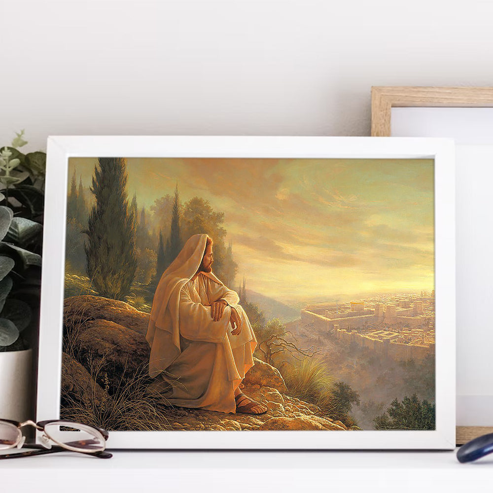 O Jerusalem is a painting by Greg Olsen Religious Jesus Canvas Prints And Poster