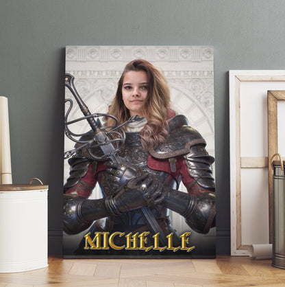 Personalized The Warrior Woman Photo Portraits Canvas Prints And Poster