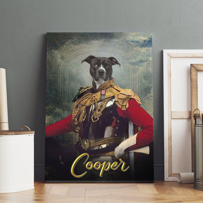 Personalized Dog Portrait The Colonel Digital File Canvas Prints And Poster