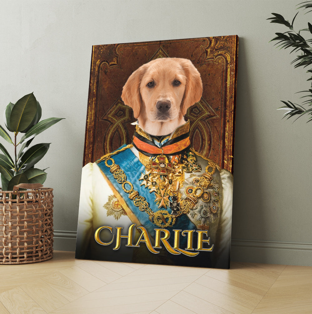 Personalized Dog The Prince Portraits Custom Dog Photo Portraits Digital File Canvas Prints And Poster