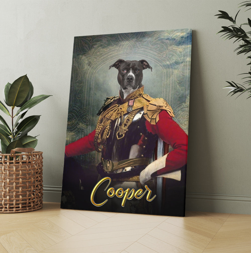 Personalized Dog Portrait The Colonel Digital File Canvas Prints And Poster