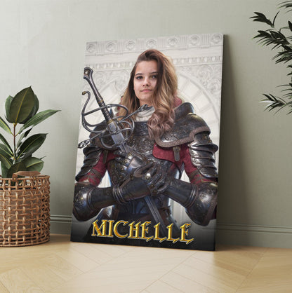 Personalized The Warrior Woman Photo Portraits Canvas Prints And Poster